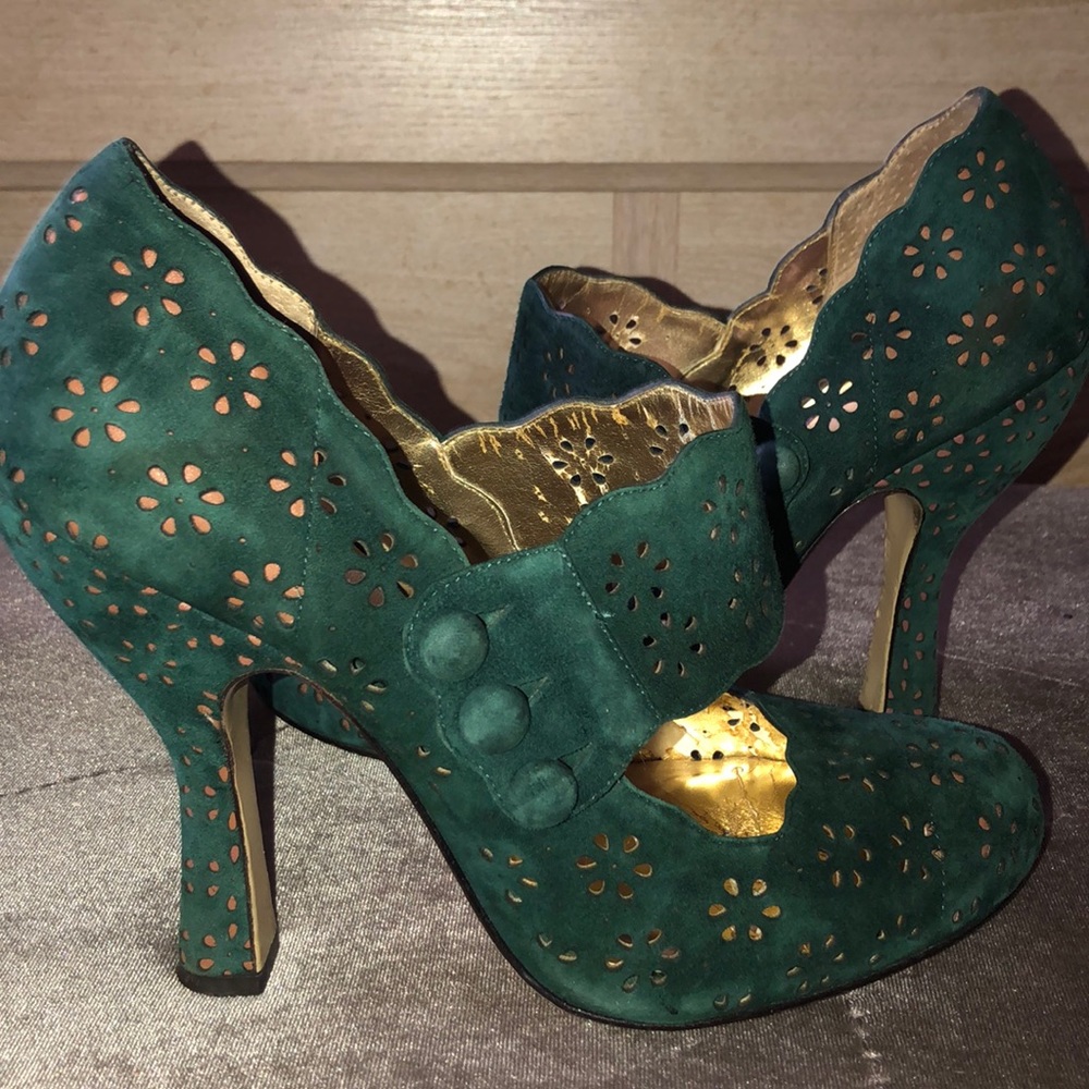 Green Mary Janes